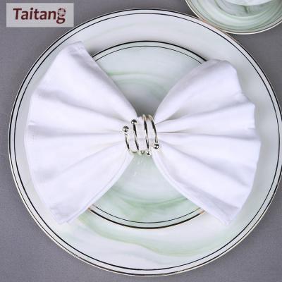 China Modern Customized Dinner Towels Hotel Wedding Table Towel White Cotton for sale