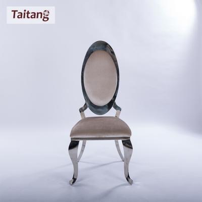 China New Desgin Wholesale Cheap Modern Hotel Crown Banquet Stainless Steel Back Chair For Wedding for sale