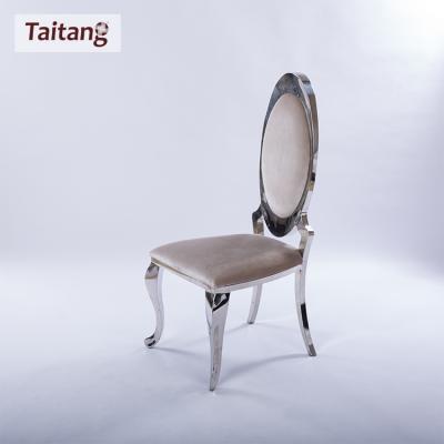 China New Desgin Wholesale Cheap Modern Hotel Crown Banquet Stainless Steel Back Chair For Wedding for sale