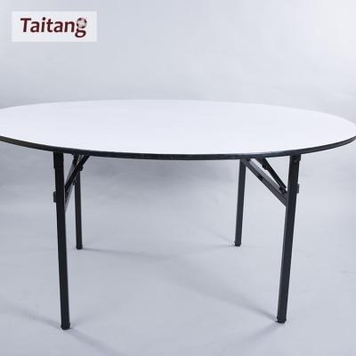 China Foldable Chinese Wholesale Hotel Round Plywood Banquet Table for sale