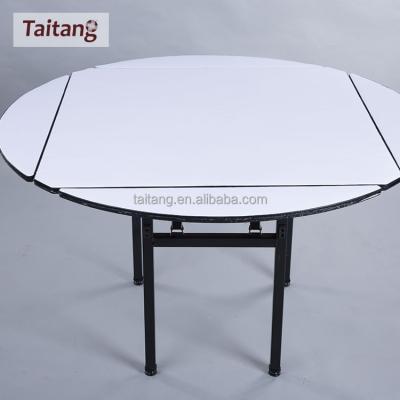 China DINING TABLE Wedding Furniture PVC Panel Big Size Round Rectangular Dining Table for sale