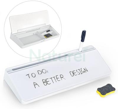 China Writing Dry Erase Computer Pad Desktop Organizers Office Glass Whiteboard Storage for sale