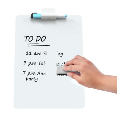 China A4 size reusable white color dry erase clipboard whiteboard with stand for writing and drawing for sale