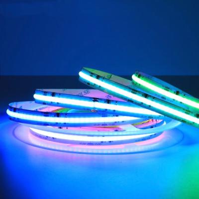 China RGB 24v CRI90 High Density Dotless Flexible Cob Led Strip Light For Home Decoration for sale