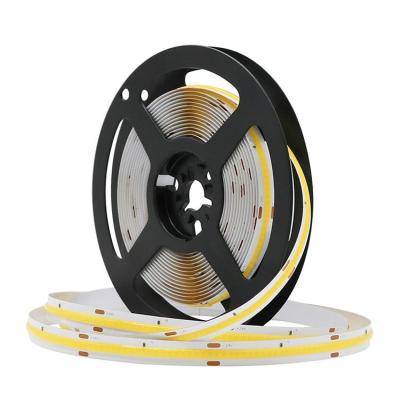 China IP20 High Density 24v 10W CRI90 Dotless Flexible Cob Led Strip Lights For Home Decoration for sale