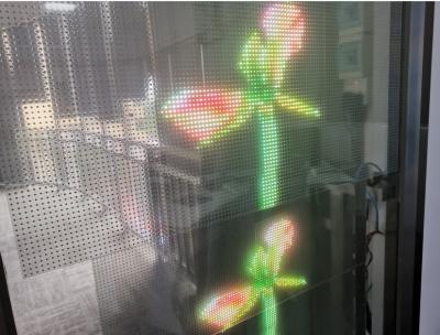 China Soft P8 Transparent LED Screen Indoor Full Color Transparent Flexible LED Display for sale