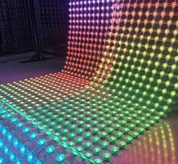 China 3in1 SMD3535*3 Programmable Full-Color LED Mesh Display Panel for Advertisement IP67 Protection Class for sale