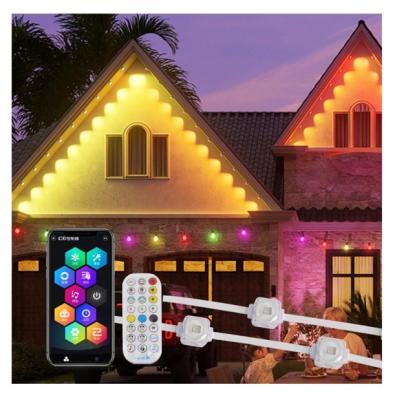 China Smart Wifi Bluetooth Rgb Music Rhythm LED Eave Lights for House Eave Holiday Outdoor for sale