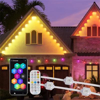 China Holiday Outdoor Christmas Lighting IP67 Waterproof LED Point Pixel Light Wireless APP Control Eaves Home Decor Lights for sale