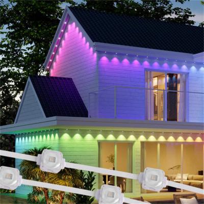 China Dauerhafte Outdoor RGBWIC LED Eave Lichter funktioniert mit Alexa Google Home für Halloween Dekor Weihnachtslichter zu verkaufen