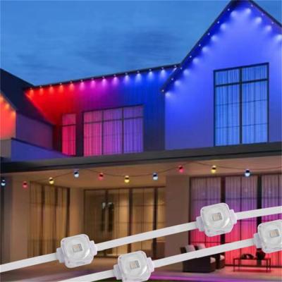 China Smart Natal LED Permanente Lâmpada de Ponto de Cordel, LED Exterior Lâmpada de Copas PC Shell Glue IP67 Impermeável à venda