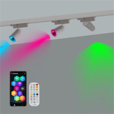 China Indoor Hall Ceiling Mounted LED Track Lights 24V 40W Dimmable RGBW Colorful for sale