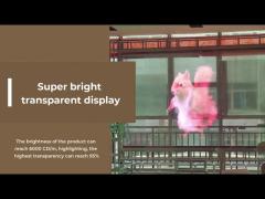 Flexible Transparent LED Display Panel Glass Window Adhesive LED Transparent Film Screen