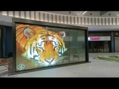 P10 Flexible LED Transparent Film Screen 960mm*240mm with Hanging Installation Type