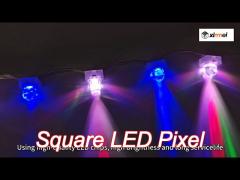 12mm square led pixel light full color rgb module ic ws2811 for advertisement