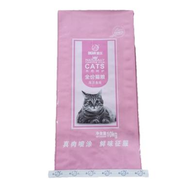 China Hot Selling Waterproof And Moistureproof 10kg Cat Feed Bags Animal Food Waterproof Bag For Bopp Woven Film for sale