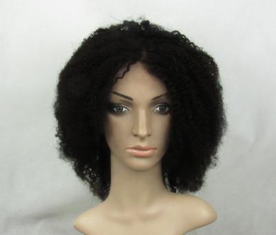 China Long Natural Wave Real  Full Lace Human Hair Wigs Tangle Free / Kinky Curly Hair for sale