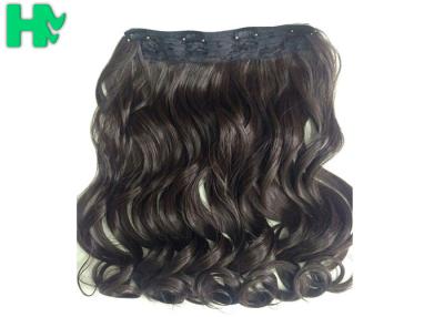 Cina Chocolate Brown Curly Synthetic Hair Extensions / Synthetic Hair Pieces For Women in vendita