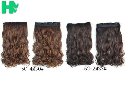 中国 16 Inch Curling Synthetic Hair Extensions Clip In Tangle Free For Lady 販売のため