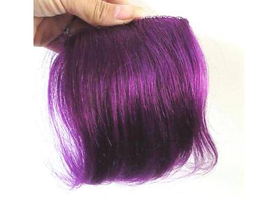 China Custom Tangle Free Straight Layered Purple Colored 100% Remy Hair Fringe Wig for sale