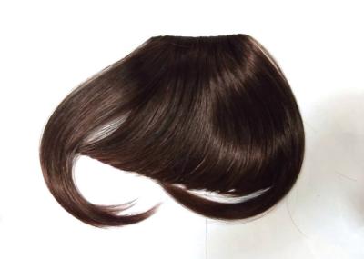 China Tangle Free Straight Layered Brown 100% Remy Hair Fringe Wig for sale