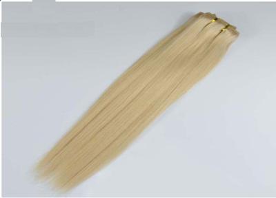 China Straight Brazilian Clip In Hair Extensions 613 Golden Blonde  No Shedding for sale