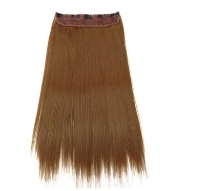 China Silky Straight Long Synthetic Hair Extensions For Black Women With Clip for sale