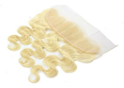 China 4 Inch Swiss Humanlace Lace Front Part Closure Hair Blonde Color Body Wave for sale