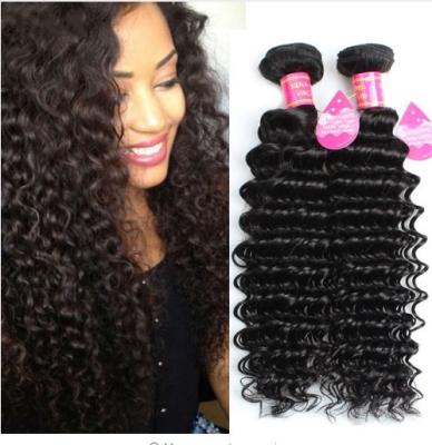 China Long Lasting Brazilian Deep Wave Human Hair , 8A Brazilian Virgin Hair for sale