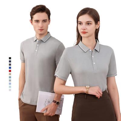 China Factory Direct Wholesale Polo Shirt Unisex Anti-Wrinkle Black Polo Shirts Customized Logo Pattern Polo Shirts for sale