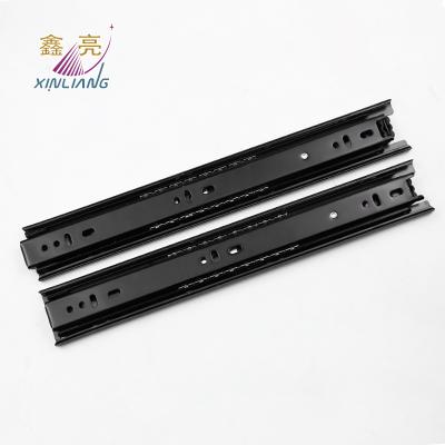 China Modern 3 Fold Full Extension 42mm Soft Narrow Sideboard Drawer Slide Parts for sale