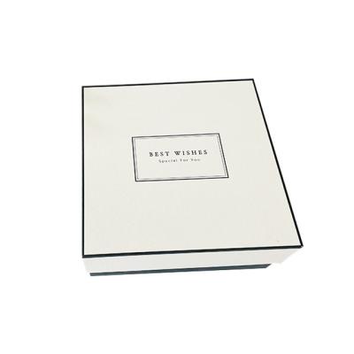 China Custom Logo Printed Gift Packaging Box Recyclable White Cardboard Paper Box And Bottom Lid For Cosmetic for sale