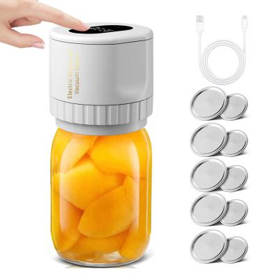 China Outdoor Portable Kitchen Appliances Electric Mason Jar Vacuum Sealer Food Storage Tools white for sale