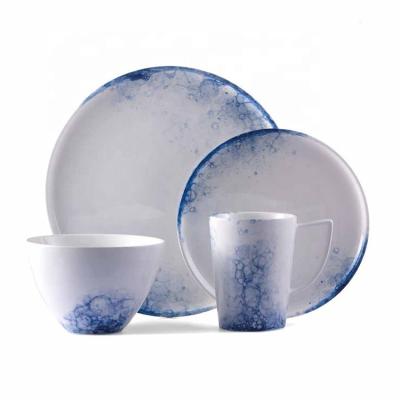 China Latest Japanese style design crokery tableware 16pcs fine china viable dinner set for sale