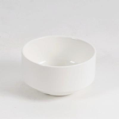 China Viable in Sale Wholesale Stackable 4 Inch Round White Porcelain Rice Soup Serving Bowl for sale