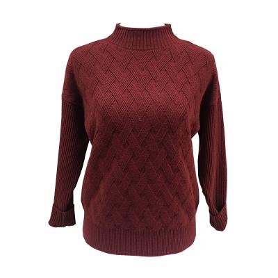 China Anti-wrinkle Christmas women red cashmere wool sweater with good quality for sale