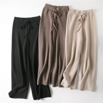 China New Style Cashmere Anti-Wrinkle Sheer Women High Waist Loose Pants for sale