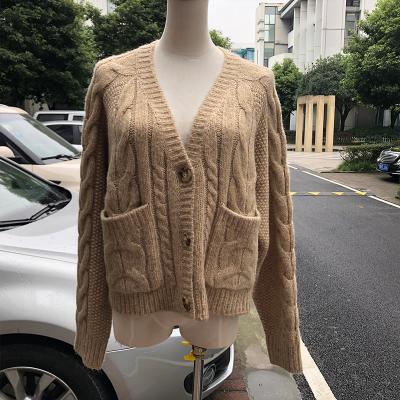 China Anti-wrinkle fashion autumn winter women cardigan sweaters cotton sweaters ladies cashmere knitwear for sale