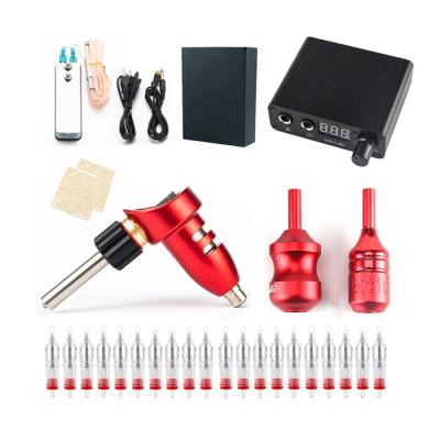 China Professional Body Tattoo XNET Motor Tattoo Machine Kit Set with Tattoo Power Grip and 20 Tattoo Needles for sale