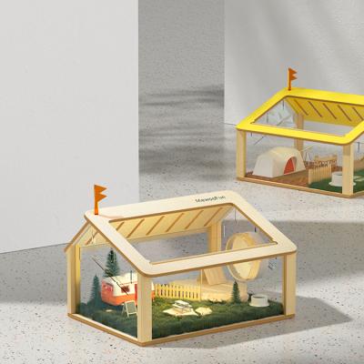 China MewooFun Breathable Acrylic Indoor Guinea Pig Cage 18.5*13.39*14.09 In Large Chinese Hamster Cage for sale