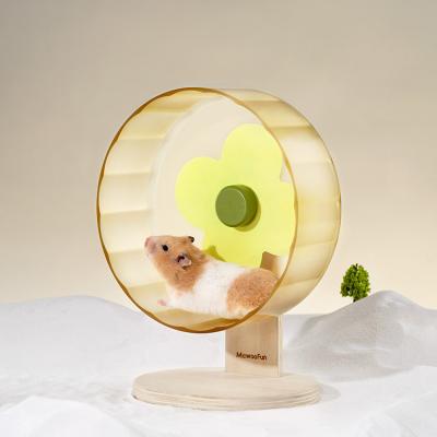 China Hot Selling Stocked MewooFun Hamster Wheel Wooden Animals Super-quiet Wooden Wheel Small Stocked Running Wheel For Hedgehogs Hamster for sale