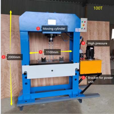 China 50t 100t 150t 200t 250t 300t Heavy Duty Gantry Electrical Hydraulic Shop Press H Frame Hydraulic Press for sale