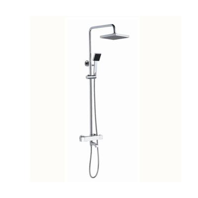 China With Hot Selling Brass Style High Quality Classic Sliver Bathroom Set Sliding Bar Shower Shower Set for sale