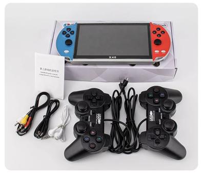 China Game Playing Amazon Hot Sale X40 Game 7 Inch Portable Retro Video Game Console Dual Handheld Build In 16GB for sale