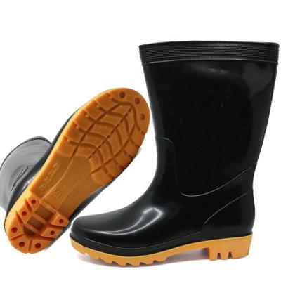 China Cheap Even Light Anti Non Slip Water Proof Safety PVC Acid Resistant Rain Boots For Work for sale