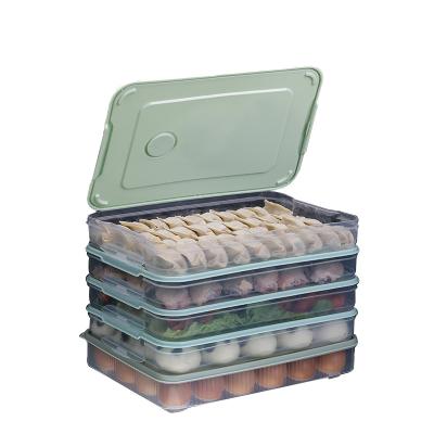 China Freshness Preservation Fefrigerator Food Storage Container Frozen Food Storage Container Box Plastic Dumpling Box for sale