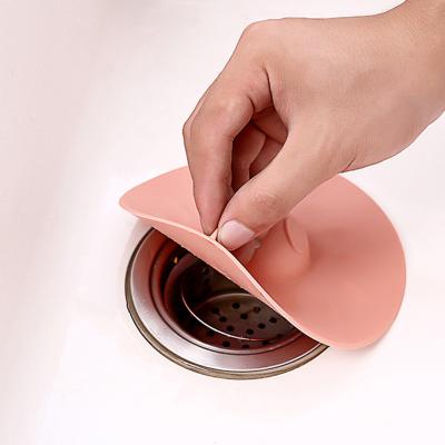 China Anti Clogged Modern Sewer Reusable Reusable Floor Stopper Eco-Friendly Silicone Strainer Bathroom Silicone Strainer Floor Drain for sale