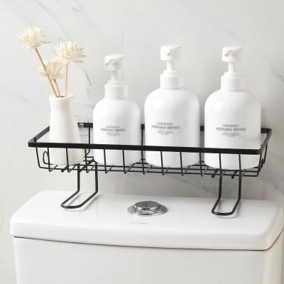 China Amzon Hot Selling Punchless Wall Mounted Type Bathroom Toilet Rack for sale