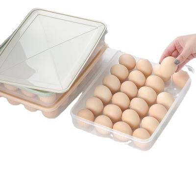 China Freshness Preservation Kitchen 24 Grids Rack Egg Storage Box Egg Tray Containers For Fridge for sale