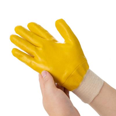 China China Suppliers Custom Anti Slip / Abrasion Resistant / Oil Proof Water Proof Cotton Coating Safety Gloves Oil Resistant Water Proof Nitrile Working Gloves for sale